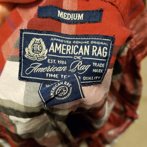 American Rag Red Plaid Button Down - Picture 3 of 3